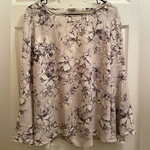 Flared Floral Blouse